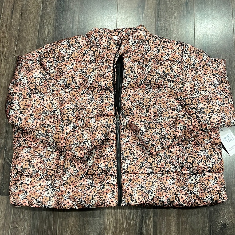 Floral puffer jacket